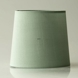 Round cylindrical lampshade height 16 cm, light green coloured silk fabric