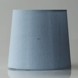 Round cylindrical lampshade height 16 cm, light blue silk fabric