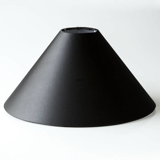 Rund lampeskærm lav model 17 cm, sort chintz stof, (passer til Holmegaard lille Napoli, nr. 4363311) Ø40mm fatning