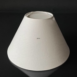 Round lampshade tall model height 17 cm, off white flax fabric