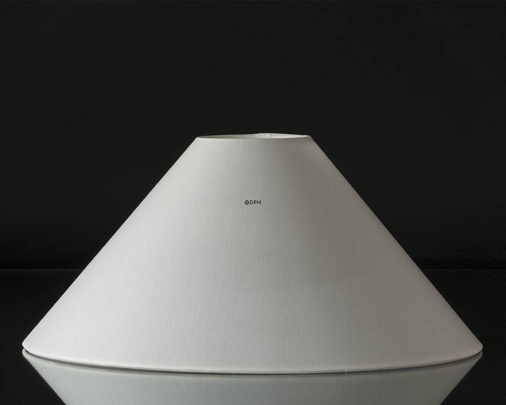 Rund lampeskærm lav model cm, hvid chintz stof | Nr. P181040R3300R DPH Trading