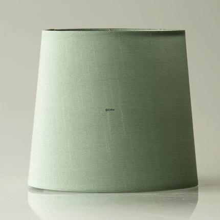 Rund cylinderformet lampeskærm 18 cm i højden, lys grøn silke stof