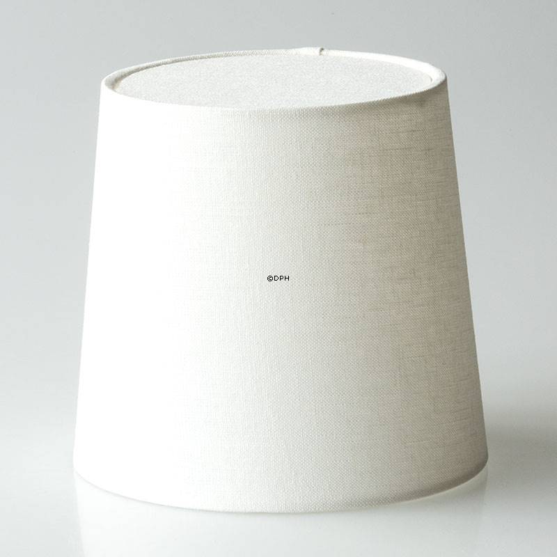 Rund cylinderformet lampeskærm 18 cm off white hør stof | Nr. P181720D1000R | DPH Trading