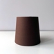 Lampeskærm, rund cylinderformet, retro, 18 cm i højden, brun hørstof
