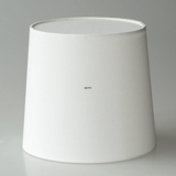 Round cylindrical lampshade height 18 cm, white chintz fabric