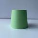 Lampeskærm, rund cylinderformet, retro, 18 cm i højden, forårsgrøn hørstof