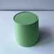 Lampeskærm, rund cylinderformet, retro, 18 cm i højden, forårsgrøn hørstof