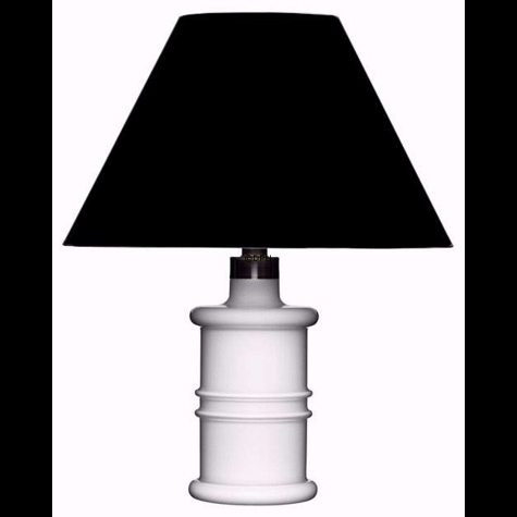 Rund lampeskærm høj model 19 cm i sort chintz stof, (evt. Apoteker lampe, mini nr. | Nr. P191332A3700R | DPH Trading