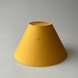 Rund lampeskærm høj model 19 cm i højden, gul chintz stof,
