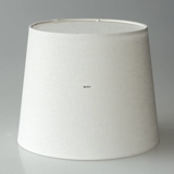 Round cylindrical lampshade height 19 cm, off white flax fabric