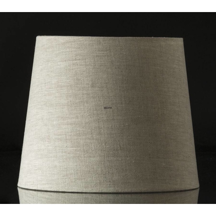 Round cylindrical lampshade height 19 cm, beige flax fabric