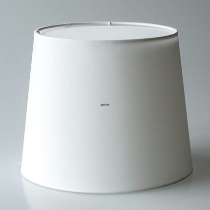 Round cylindrical lampshade height 19 cm, white chintz fabric