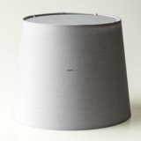 Round cylindrical lampshade height 19 cm, grey cotton fabric