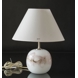Rund lampeskærm høj model 20 cm i højden, hvid chintz stof, (Til Holmegaard Apoteker bordlampe, lille nr. 4363476 og Torino, mellem nr. 4363332)