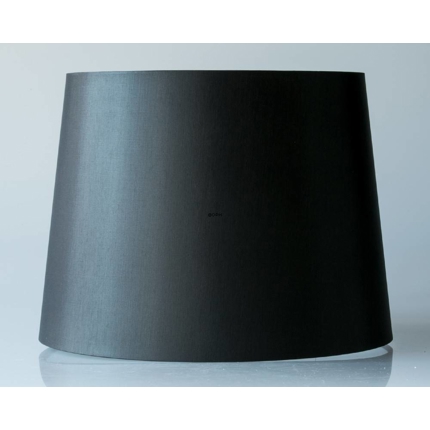 Round cylindrical lampshade height 20 cm, black chintz fabric