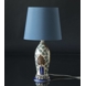 Round cylindrical lampshade height 20 cm, blue chintz fabric