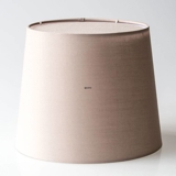 Rund cylinderformet lampeskærm 20 cm i højden, lys brun bomuld stof