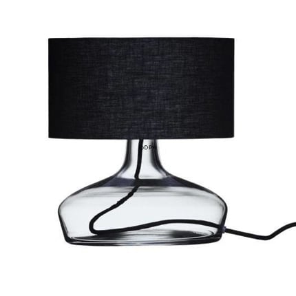 Lampeskærm i sort chintz, passer til Holmegaard Bordlampe Mood