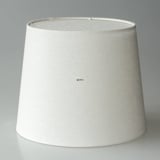 Round cylindrical lampshade height 21 cm, off white flax fabric