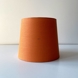 Retro lampeskærm, rund 21 cm i højden, orange hørstof