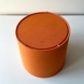 Retro lampeskærm, rund 21 cm i højden, orange hørstof