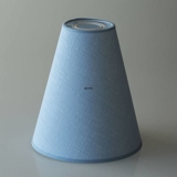 Light Blue Round lampshade for reading lamps height 22 cm for E27 threaded socket with rings