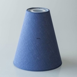 BLUE Round lampshade for reading lamps height 22 cm for E27 threaded socket with rings