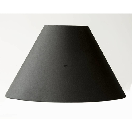 Rund lampeskærm høj model 22 cm i højden, sort chintz stof