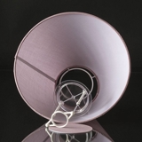 Rund lampeskærm høj model 22 cm i højden, rosa chintz stof
