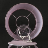Rund cylinderformet lampeskærm 22 cm i højden, rosa chintz stof