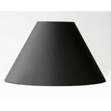 Rund lampeskærm høj model 23 cm i højden, sort chintz stof