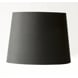 Round cylindrical lampshade height 23 cm, black chintz fabric
