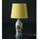 Round cylindrical lampshade height 23 cm, yellow chintz fabric