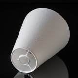 Round cylindrical lampshade for reading lamps height 24 cm, white flax material