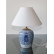 Round lampshade tall model height 24 cm, white chintz fabric