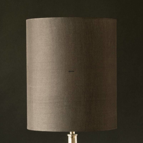 Round Cylindrical Lampshade Height 24, Dark Grey Linen Lamp Shade
