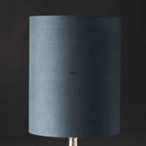 Round cylindrical lampshade height 24 cm, bluegreen fabric, WITHOUT lid