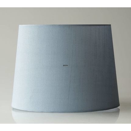 Round cylindrical lampshade height 24 cm, light petrol blue coloured silk