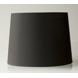 Round cylindrical lampshade height 24 cm, black chintz fabric