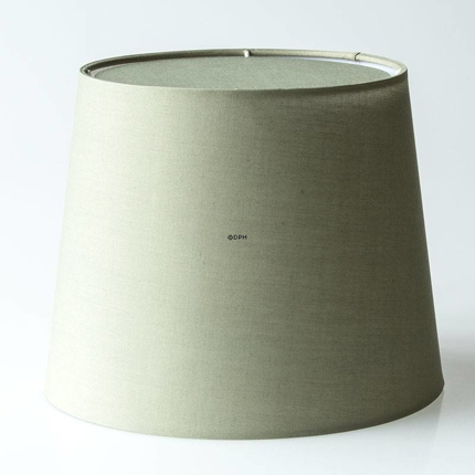 Round cylindrical lampshade height 24 cm, olive green cotton fabric