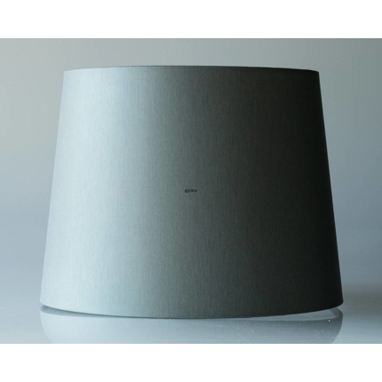 Round cylindrical lampshade height 24 cm, grey chintz fabric