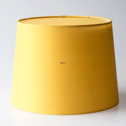 Round cylindrical lampshade height 24 cm, yellow chintz fabric