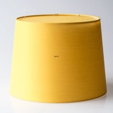 Rund cylinderformet lampeskærm 24 cm i højden, gul chintz stof
