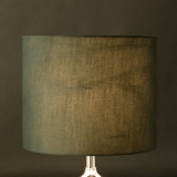 Round cylindrical lampshade, Green fabric, WITHOUT lid