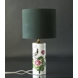 Round cylindrical lampshade, Green fabric, WITHOUT lid