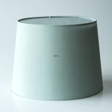 Round cylindrical lampshade height 26 cm, light green coloured silk fabric