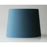 Rund cylinderformet lampeskærm 27 cm i højden, blå chintz stof