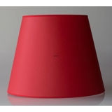 Round cylindrical lampshade height 28 cm, red chintz fabric
