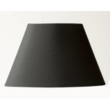 Rund lampeskærm mellem høj model 28 cm i højden, sort chintz stof