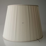 Round cylindrical lampshade 29 cm, off white with ribbon